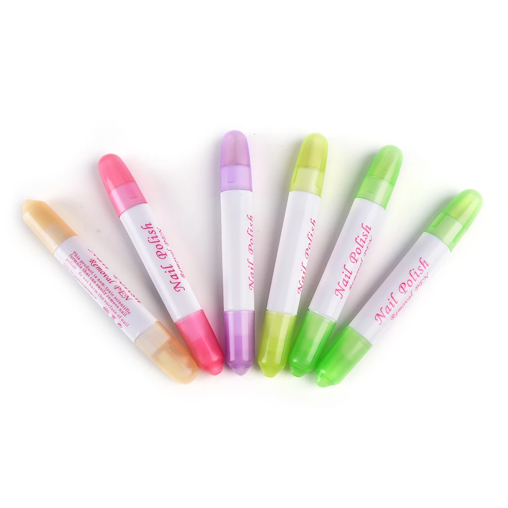 1pcs Nail Art Polish Corrector Removal Remover Pen + 2 Pcs Replacement