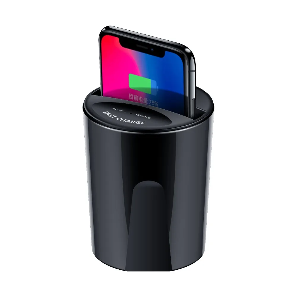 

Wireless Charger For iPhone 8 X XR XS Max 8 Samsung Galaxy S9 S8 S7 S6 Edge Car charger Cup Fast Fast Qi Wireless Power bank