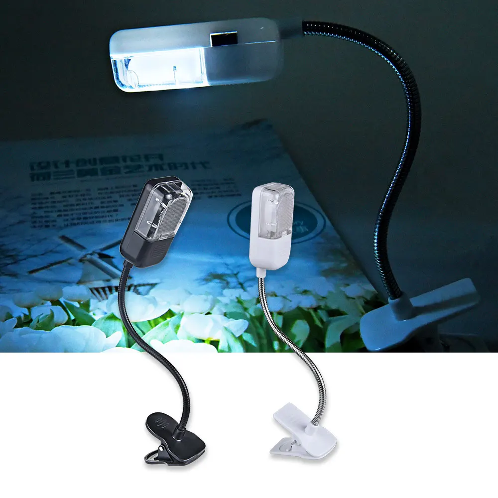 Foxanon Mini Led Reading Book Light Clip On Flexible Bright Adjustable