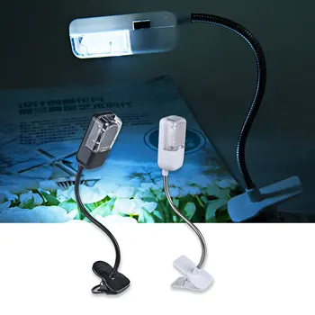 

Foxanon Mini Led Reading Book Light Clip-On Flexible Bright Adjustable Eye Protection Student Study Table Lamp Battery Powered