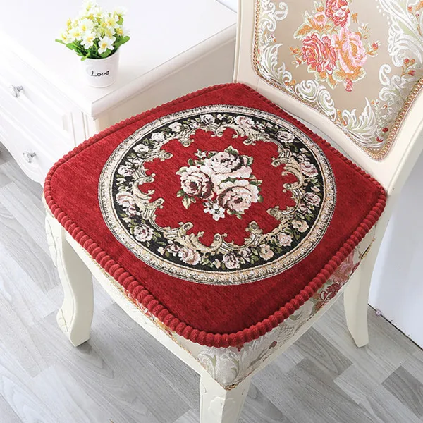 Proud Rose европейский стул подушка Coussins синель подушки сиденья обеденный стул подушки зима утолщение сиденья колодки - Цвет: Красный