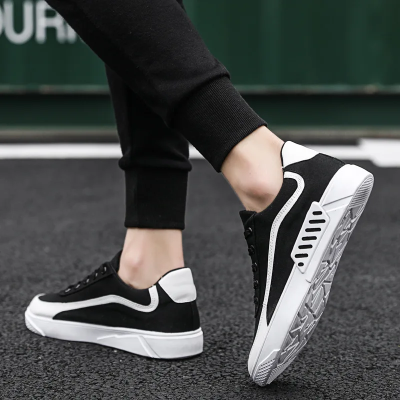 Men Shoes 2019 New Spring Black Shoes Men Casual Shoes Male Sneakers Cool Street Brand Canvas Shoes for Men Footwear NX8