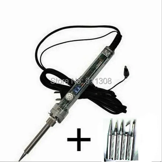 

GJ 907 Adjustable constant temperature Lead-free Internal heating electric soldering iron+5/pcs solder tip 220V 60W