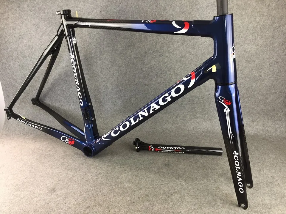 Royal Blue Colnago C60 Carbon Road Frame Fit Di2 Mechanische Groep Race Bike FrameFiets Frame