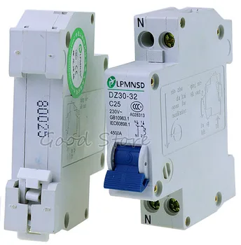 

1PCS DPN DZ30-32 1P+N 25A 220V 230V 50HZ 60HZ Mini Circuit breaker DIN RAIL RCBO FREE SHIPPING RCCB