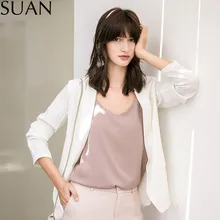 SUAN 2017 Ladies Blazer Feminino Formal Jacket Women’s Blazer & Suits Female Women Suit Office Ladies S2662 white Blazer