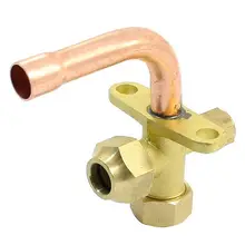 Válvula de serviço dividido de tubo de flare dobra para ar condicionado 3/8pt