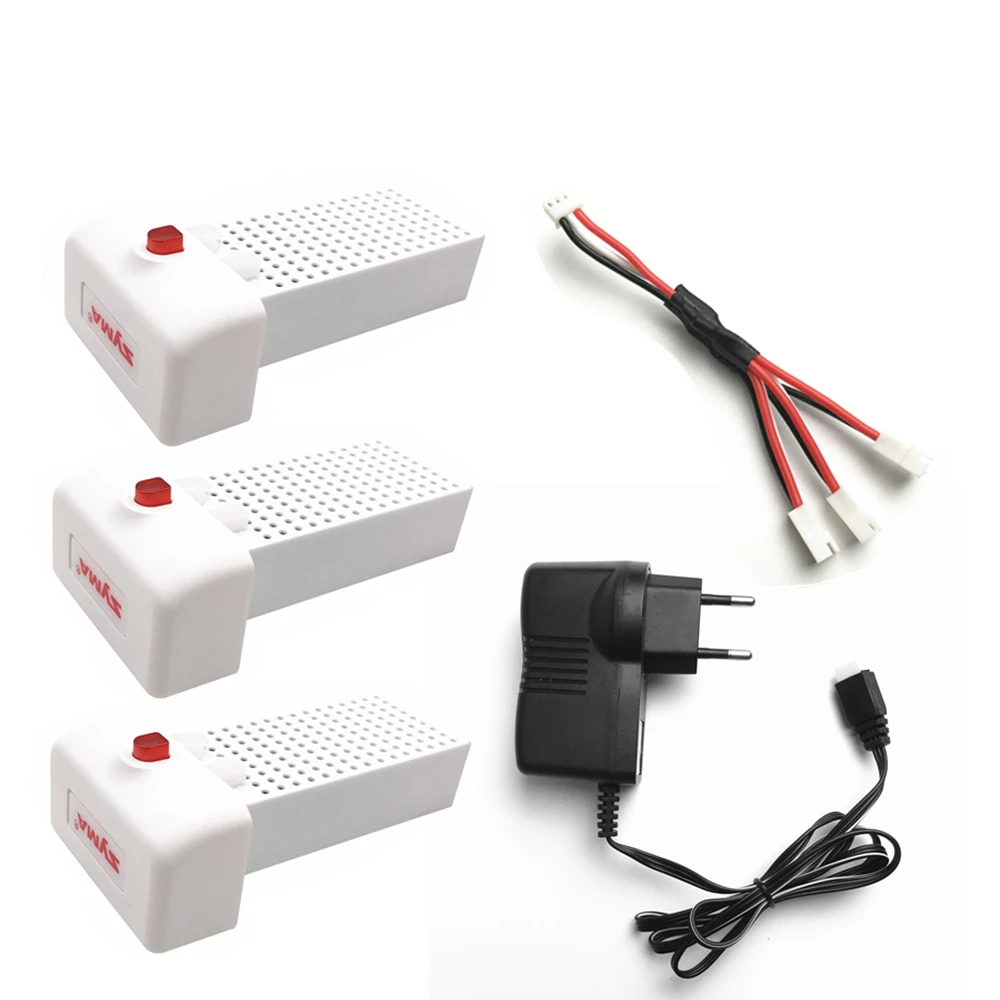 Оригинальная батарея 7,4 V 2000mAh Syma X8SW X8SC X8 Pro батарея ультра-высокой емкости Радиоуправляемый Дрон Квадрокоптер Syma X8sw X8SC серии запчасти - Цвет: 3pcs EU