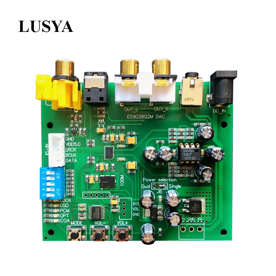 New Es9038 Dac Dsd Decoder Support Iis Dsd 384khz Coaxial Fiber Dop Tft Lcd Home Audio Amplifiers Preamps Consumer Electronics Worldenergy Ae