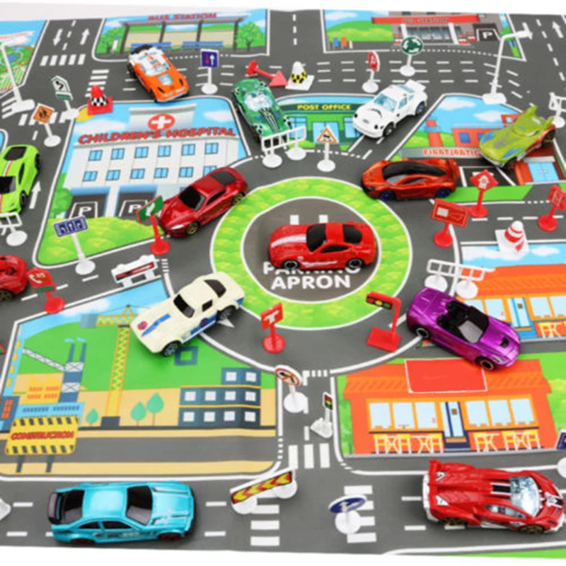 

Waterproof Kid Educational Scene Toy Car Map Toys Game 1 Pcs. Educational Toys