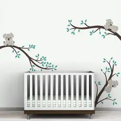 Oversize съемный коала ветви деревьев DIY наклейки на стены Стикеры детская винилы маленьких Наклейки на стену стены Книги по искусству для