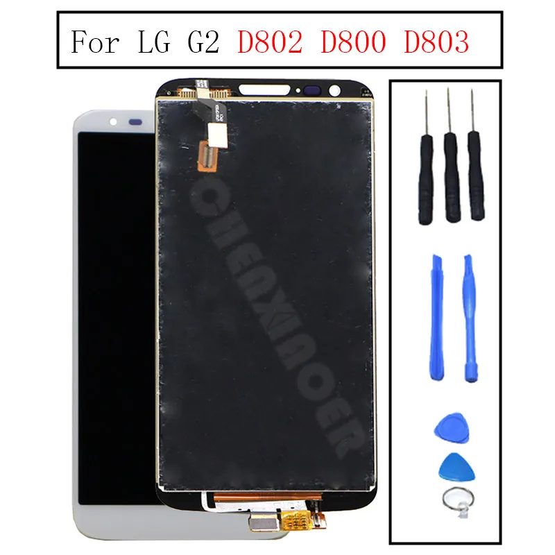 5 2-дюймовый ЖК-дисплей для LG G2 D802 дисплей кодирующий преобразователь сенсорного