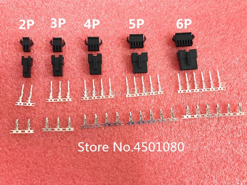 20sets JST 2.54mm SM 2/3/4/5/6 Pins Multipole Connector Plug With