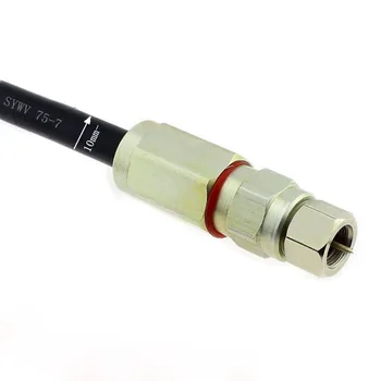 

2pcs TV Cable Adapter Two Section 75-7 Waterproof Connector F Plug 75-7 Aluminum Connector Metric