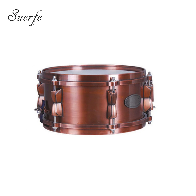 High Grade 14"*6.5" Size Copper Snare Drum Polyester Drumhead Die Cast
