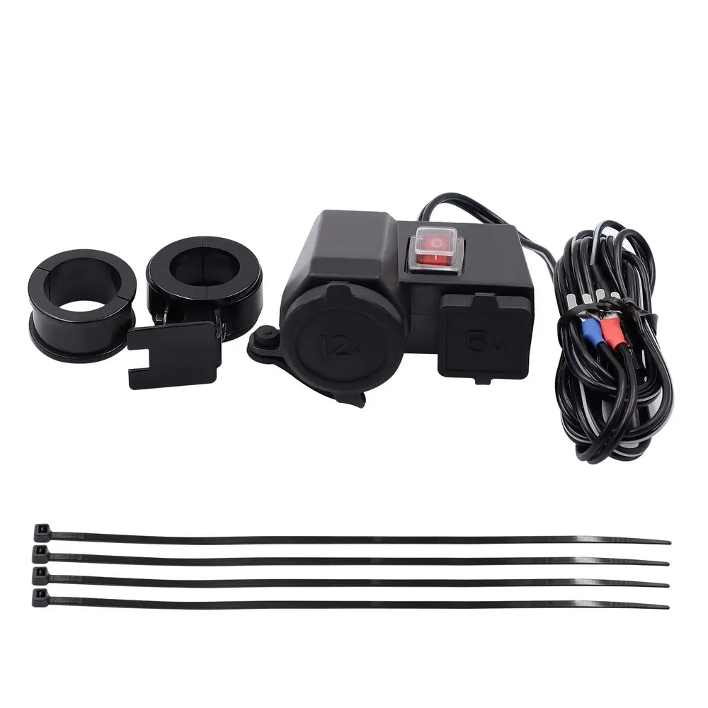 

Dual USB power port motorcycle waterproof lighter charger W-bracket for Honda
