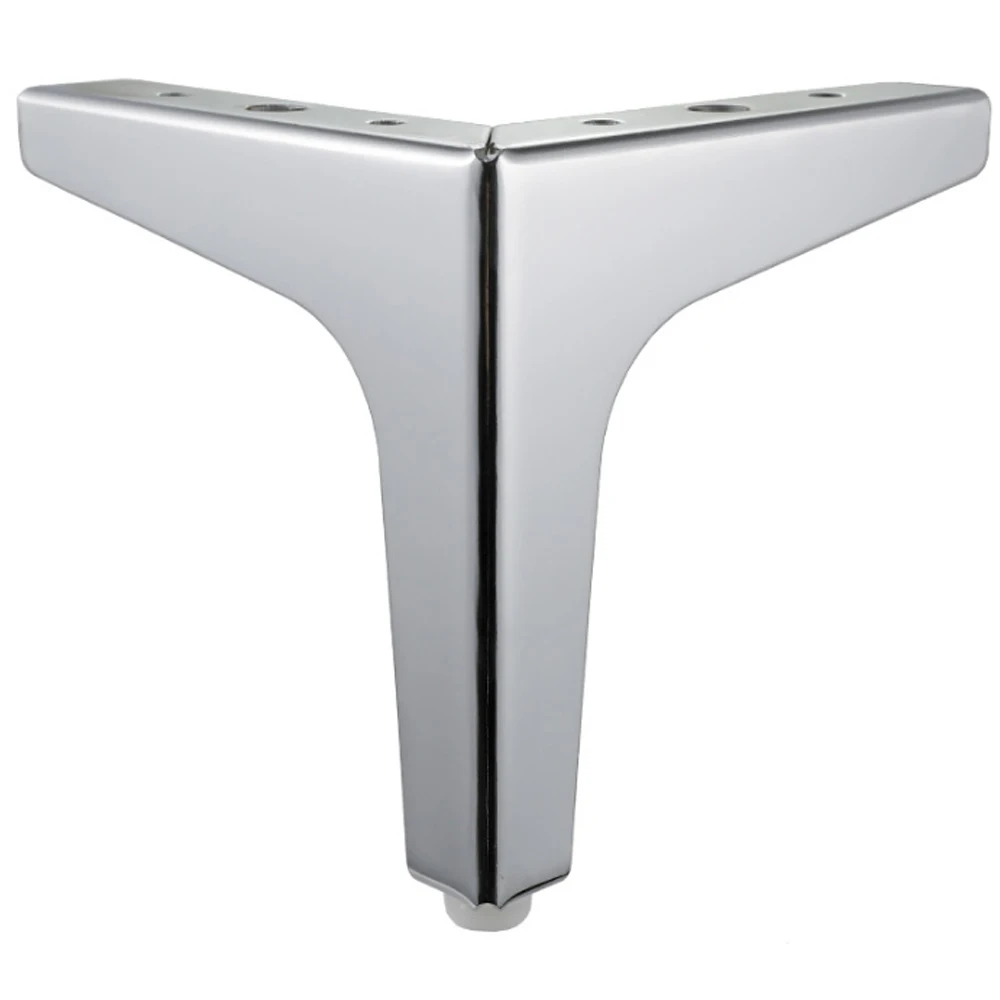4 pcs Chrome Metal Feet Furniture Sofa Table Cabinet Corner Legs 5.9"/150mm 