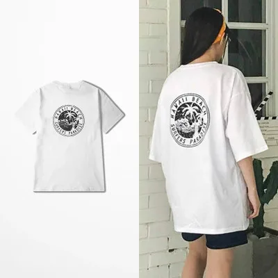 

High Street Alpha Industries T-shirt Kanye West Harajuku Paradise Beach Hawaii Print T Shirts Men Streetwear Krav Maga Tops Tee