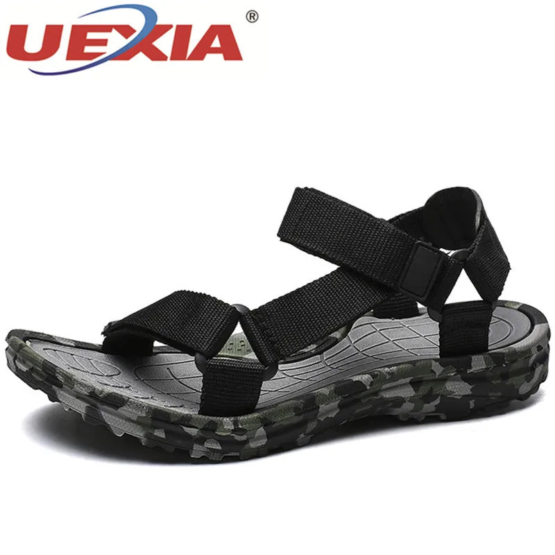UEXIA мужские сандалии камуфляжные мягкие удобные модные Нескользящие дышащие