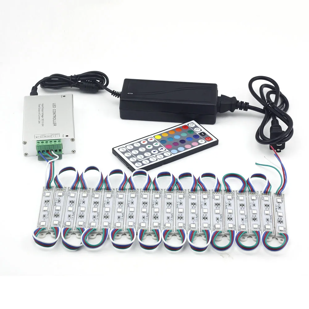 SMD 5050 LED Module Light 3 LED DC12V Waterproof IP65 Store Window Advertising Sign Light Strip Lamp Modules Lights RGB Color (26)