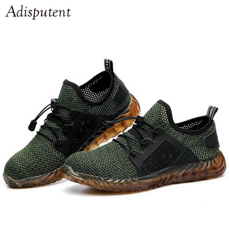 Adisputent Dropshipping Men And Women Steel Toe Air Safety Boots Indestructible Ryder Shoes light Work Sneakers Breathable Shoes