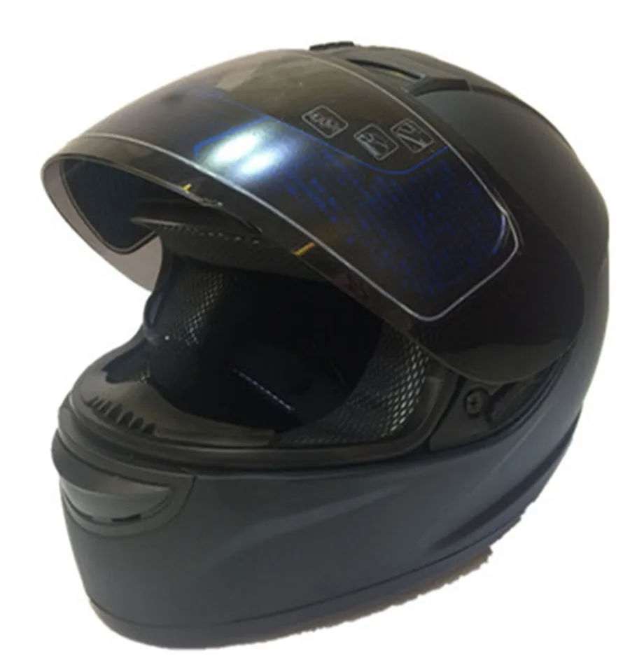Мотоцикл Bluetooth шлем велосипед темные линзы со встроенным домофоном музыка телефонный звонок мате черный s m l xl XXL