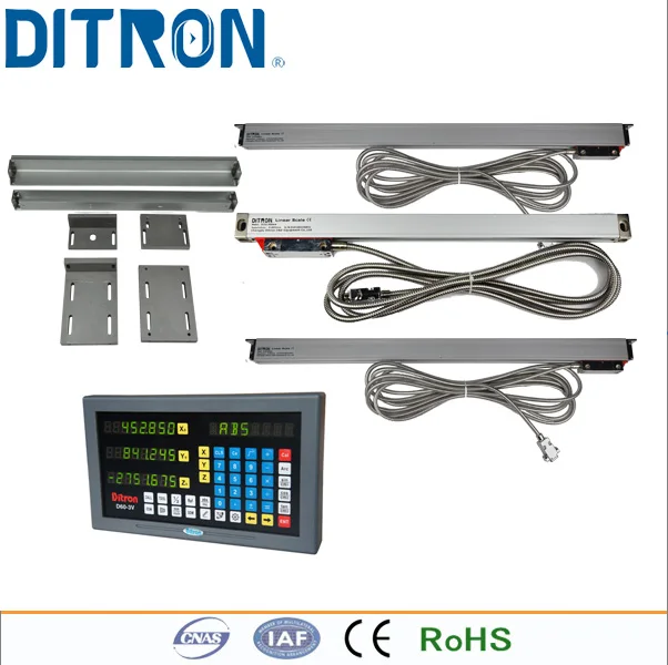

Dro 3pcs Linear Scale Aluminium Ruler 50-1000mm 5 Micron with 3 axis Digital Display Digital Readout for measuring Tool