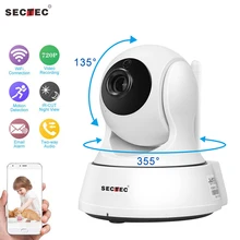SECTEC 720 P охранных Беспроводной IP камера видеонаблюдения сети Wi Fi Cam видеоняни и радионяни ночное видение двухстороннее аудио
