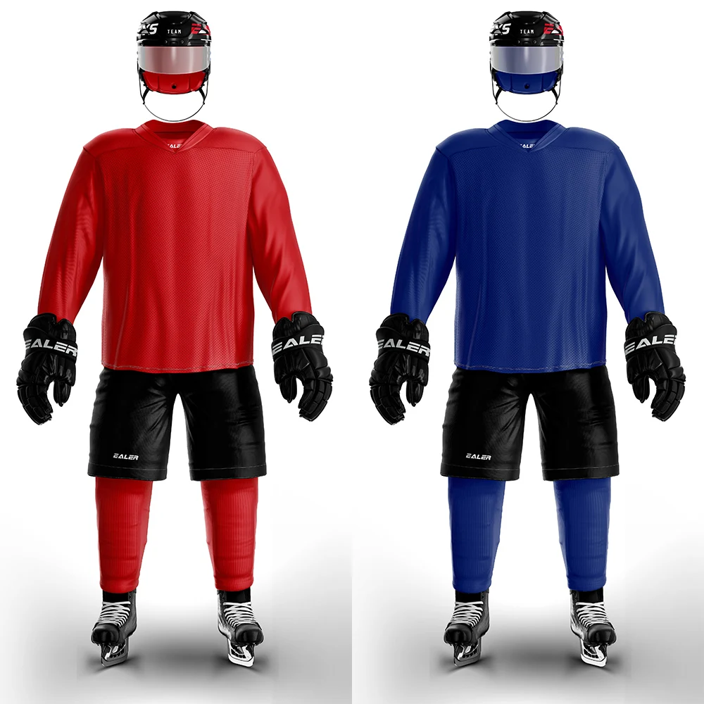 

COLDOUTDOOR 2 pieces single color Breathable Quick Dry home and away ice hockey jersey for practice H6000