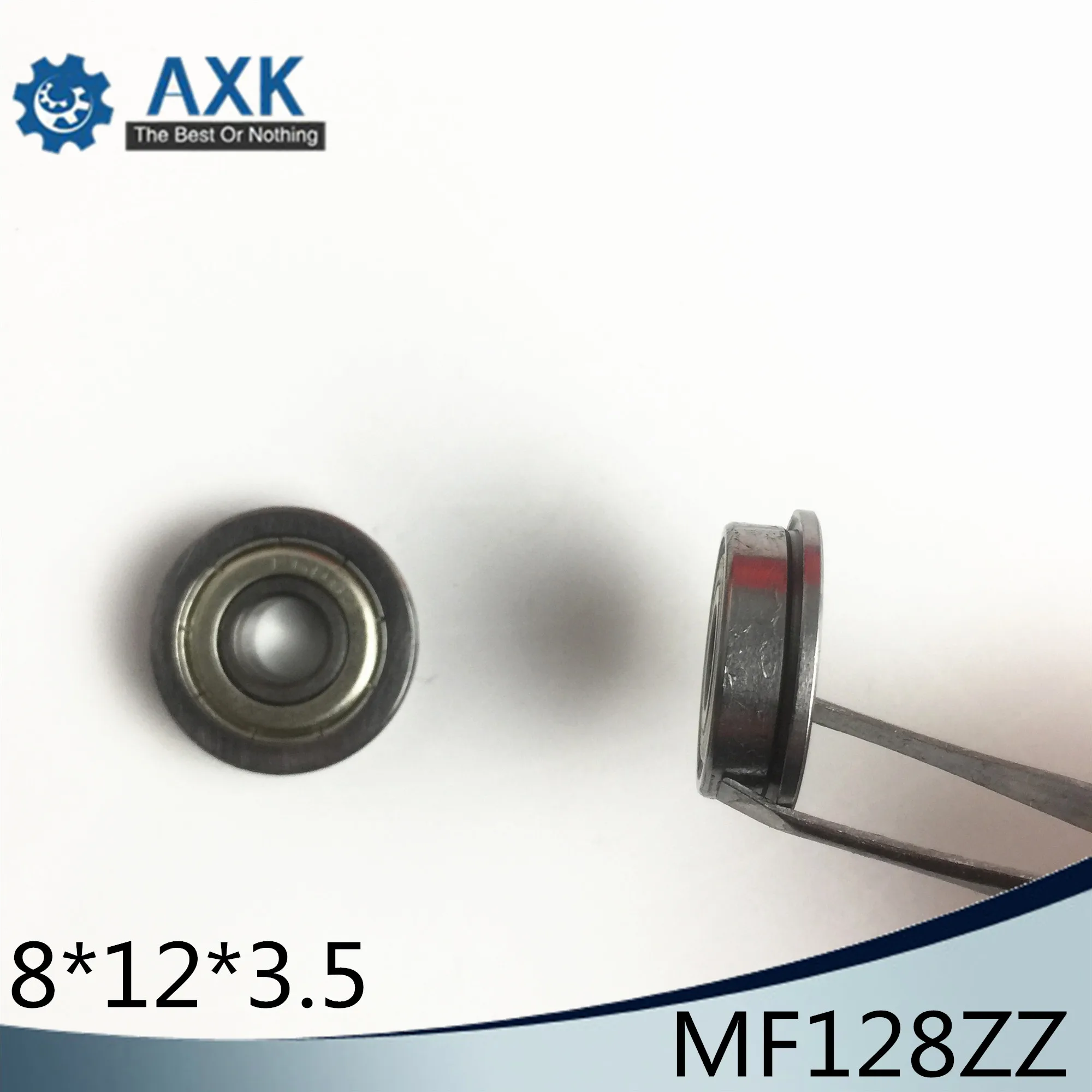 MF128ZZ Flange Bearing 8x12x3.5 mm ABEC-1 ( 10 PCS ) Miniature Flanged MF128 Z ZZ Ball Bearings