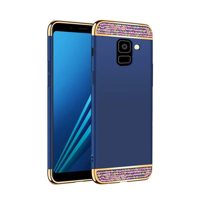 Роскошный Шикарный чехол для телефона 3 в 1 Samsung Galaxy A8 2018 A530 A530F блестящий samsung Plus A730|