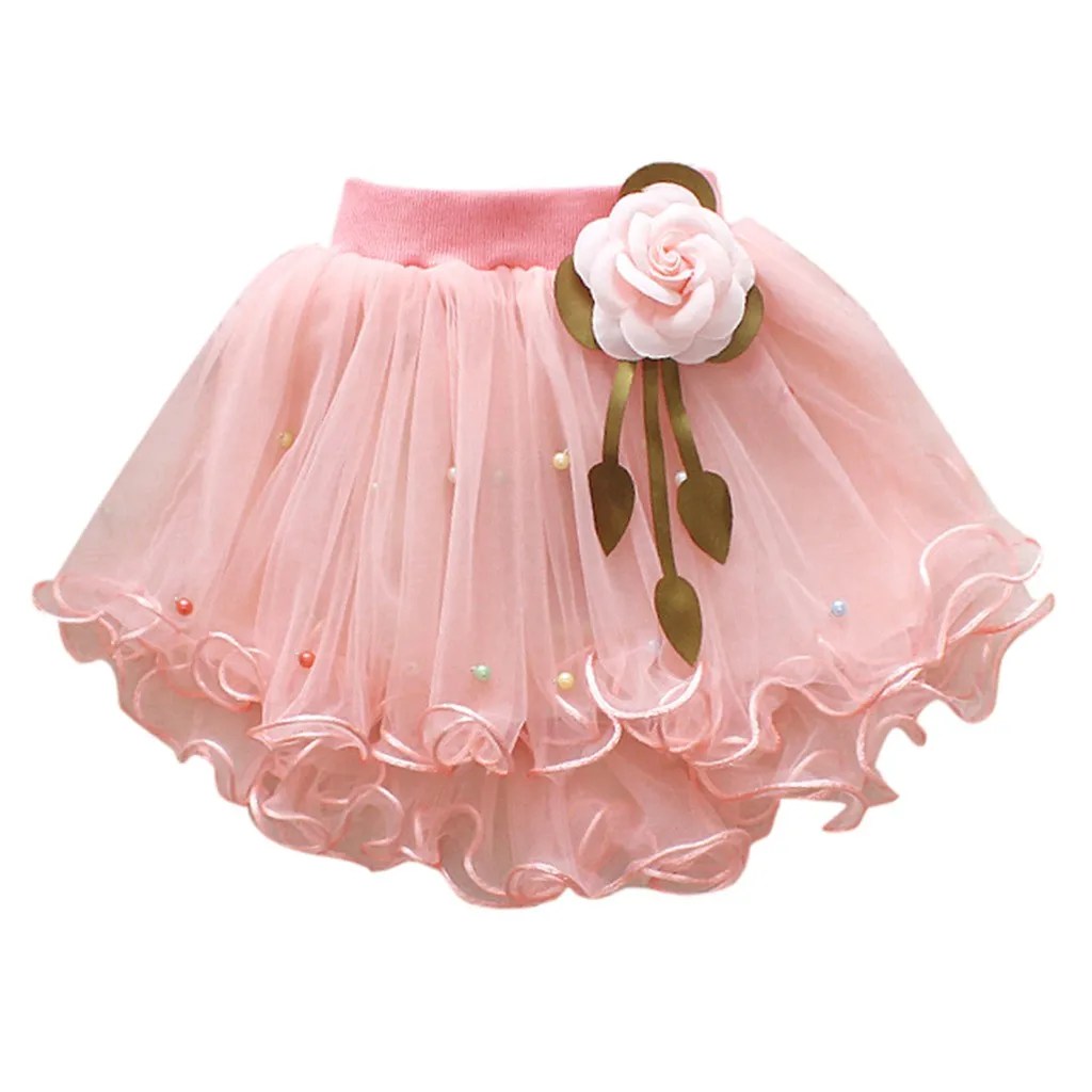 Children Kids Baby Girls Show Dance Party Flower Princess Gauze Tutu Skirt Tulle fashion Toddler Pettiskirt Children Chiffon