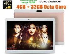 Unlock 10 pulgadas tableta 4G LTE FDD Octa Core Android 6.0 mediados ordenador pad 1920×1200 8.0mp 4 gb ram 64 gb rom dhl envío gratis