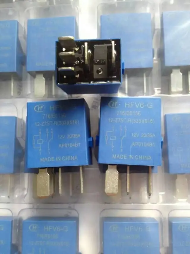 Relé HFV6 012Z-TR 12V 20A 5 Pines - Pack De 10 Unidades, Para Automóvil