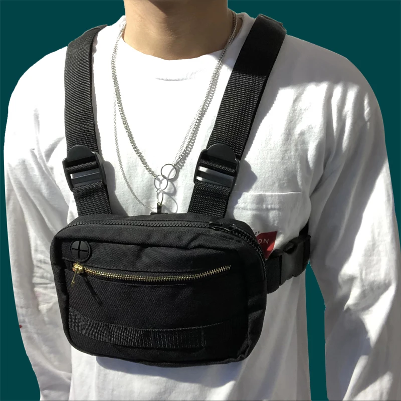 

April MOMO 2019 Mini Men Chest Rig Streetwear Outdoor Sports Waist Bag Military Climbing Phone Money Belt Tactical Shoulder Bag