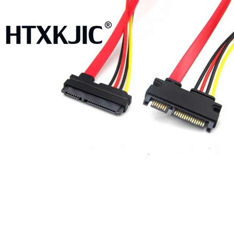 Новейший 30 см 22Pin SATA кабель штекер гнездо 7 + 15 Pin серийный ATA силовой