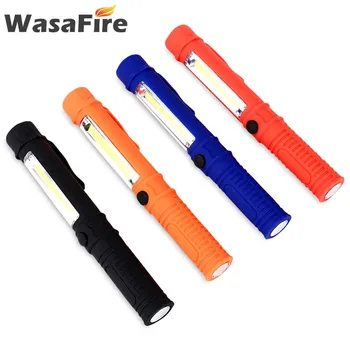

1pcs/2pcs Multifunction Mini COB Led Lantern Working Inspection Flashlight Torch Lamp Portable Magnetic Light with Clip