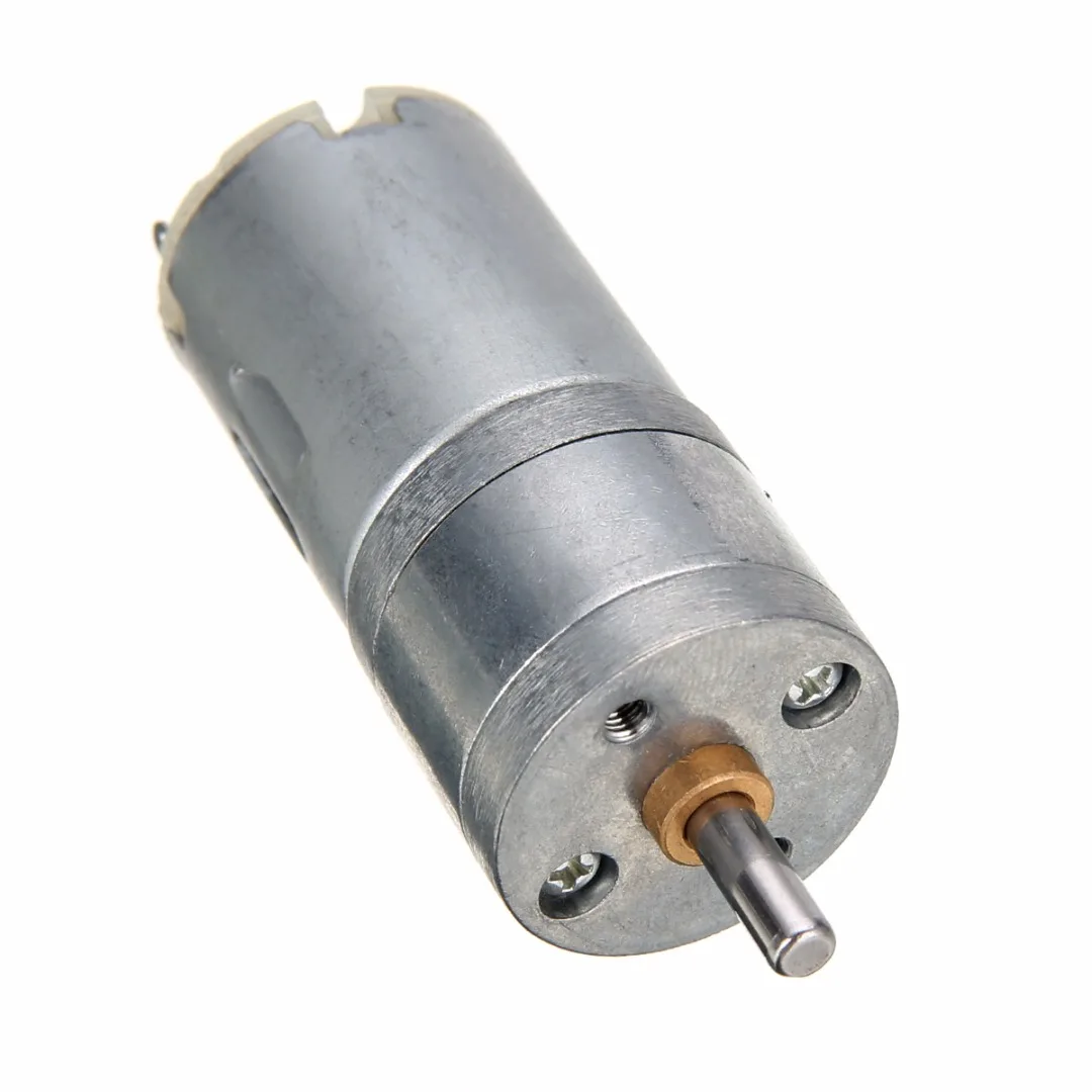 1pc Electrical Gear Box Motor 12V DC 1000RPM 4mm Shaft High Torque Mini Electric Geared Box Metal Alloy Motors 25*70mm Mayitr