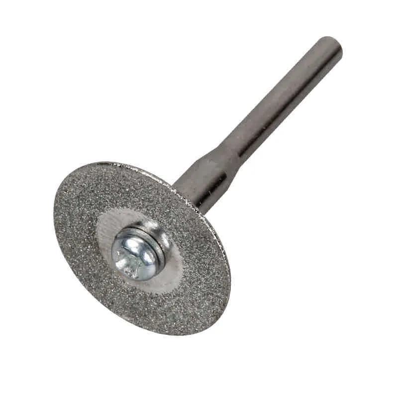 10 шт. 20 мм набор алмазных дисков режущие колеса 3,2 мм оправки мини-сверла аксессуары для вращающегося инструмента Dremel