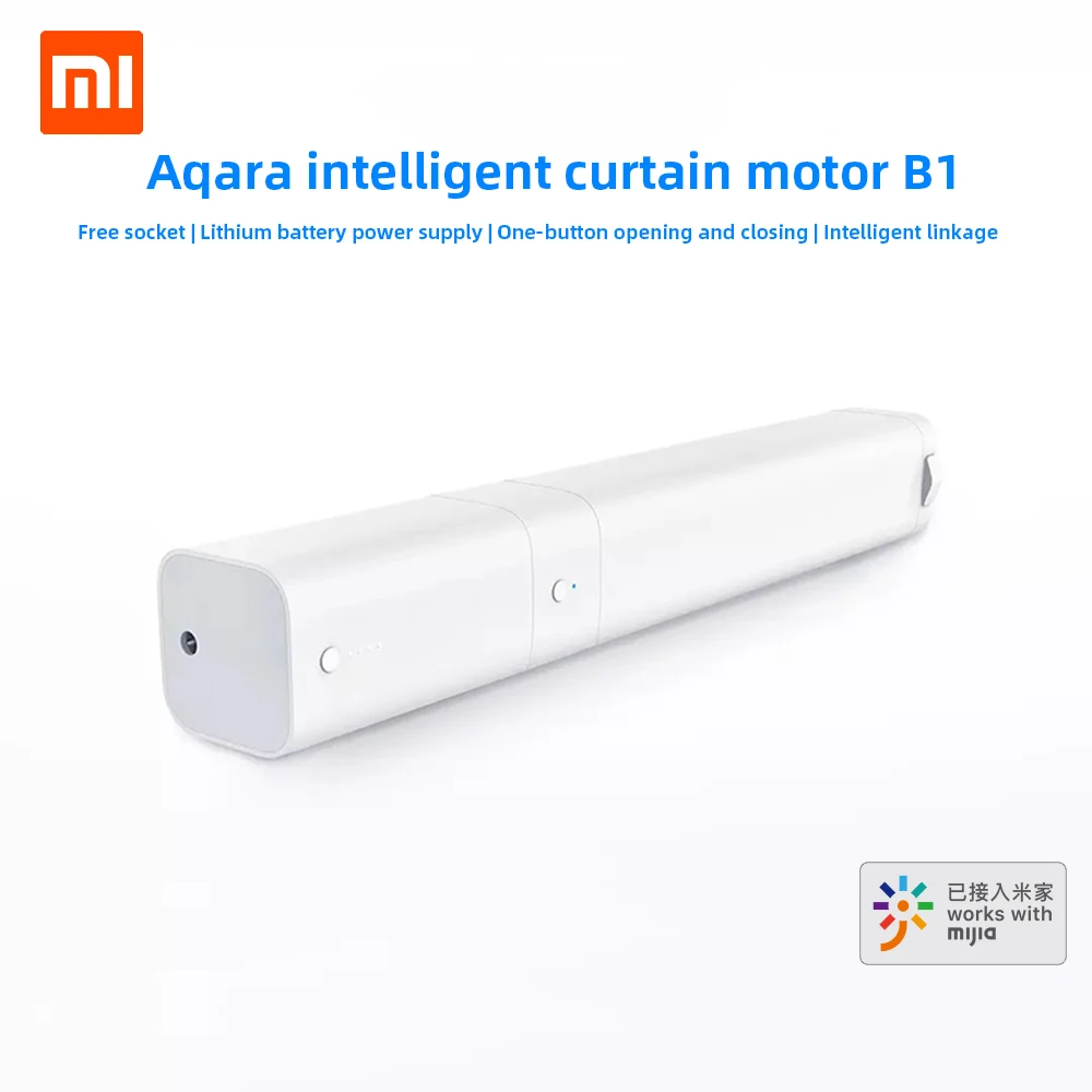 

Xiaomi Aqara B1 Wireless Smart Motorized Electric Curtain Motor 12cm/S WiFi/Voice/App Control One-Key Smart Home Kits 3030mAh