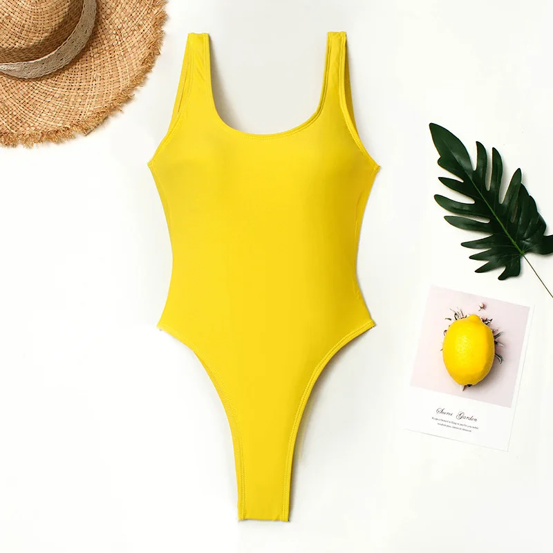 

Plus large size one-piece swimsuit 2019 new beachwear sexy thong swimsuit female tights swimsuit Brazil swimsuit S-XL