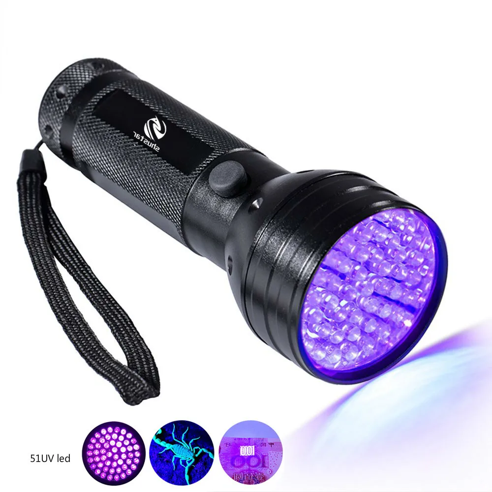 YHINT 51 LED Uv Flashlight 395nm Ultra Violet Torch Light Dog Urine