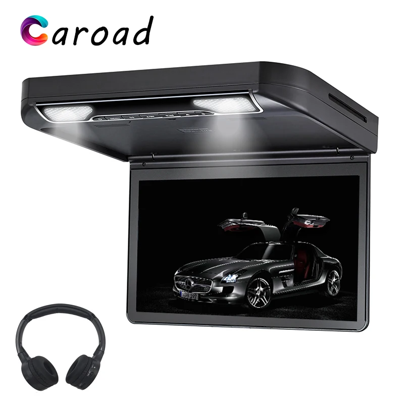 Автомобильный DVD-плеер Caroad 13 3 дюйма с креплением на крыше откидной 1080P видео HD