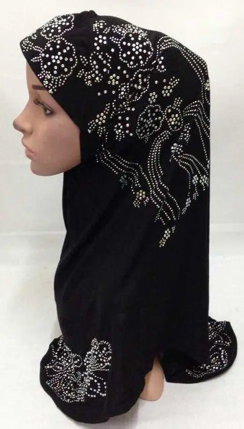 

fashion rhinestones islamic cap muslim bandanas hijab multicolor