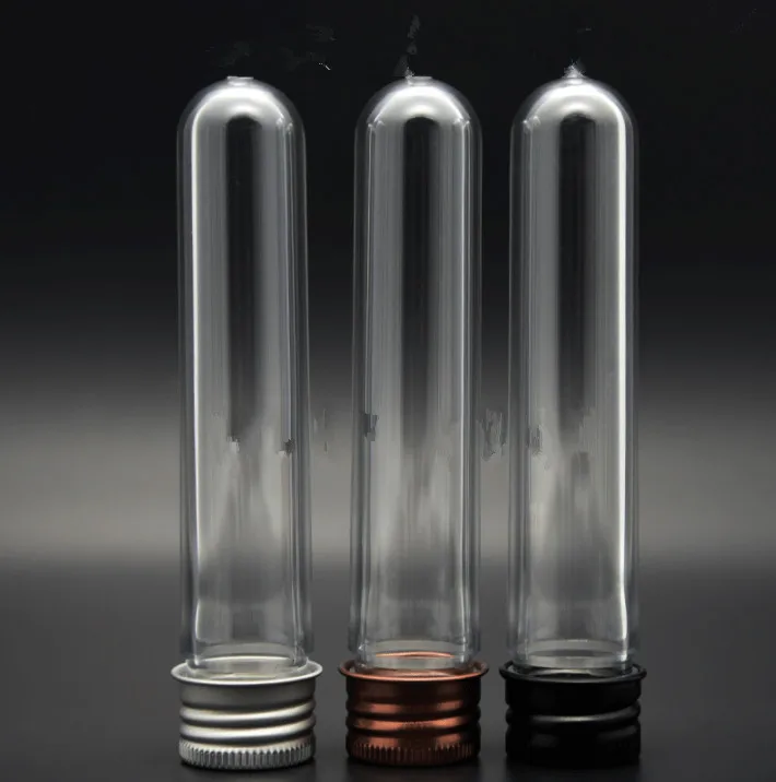 2018 New 200pcs 20ml transparent PET plastic test tube bottle / spiral