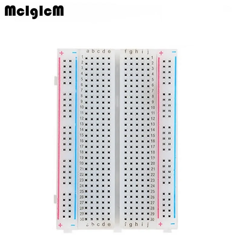 

MCIGICM breadboard 400 points Solderless proto board 400 comtacts transparent protoboard