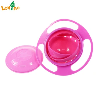 

Baby Feeding Dish Cute Baby Gyro Bowl Universal 360 Rotate Spill-Proof Bowl Food-grade PP Dishes Children's Baby Tableware