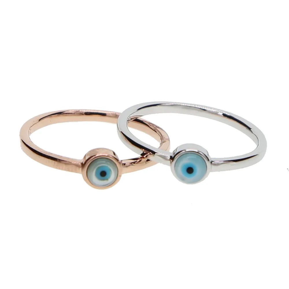

New Trendy delicate simple blue evil eye ring full size 6 7 8 women girls party drop shipping elegant midi kunckle finger ring
