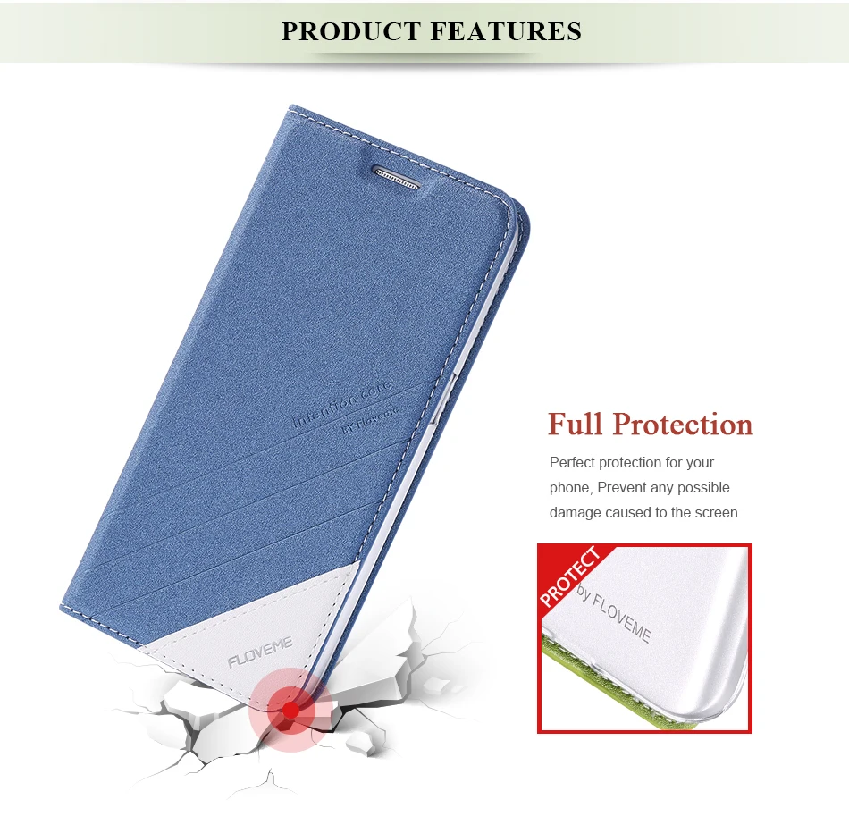 FLOVEME PU Leather Case For Samsung Galaxy S7 S6 S5 Phone Cases Wallet Pouch Card Slot Stand Cover Coque Bag For Galaxy S7 S6 S5 (3)