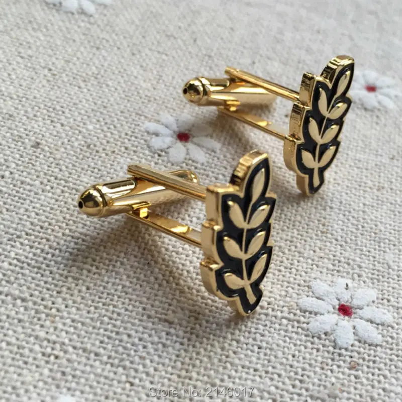 

Sprig of Acacia Hiram Abiff leaf masonic cufflinks for mens free mason men cuff links masonry luxury sleeve button